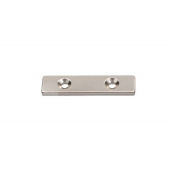 Ímã de neodímio bloco 40 x 10 x 2 mm c/ furos M3 - N42